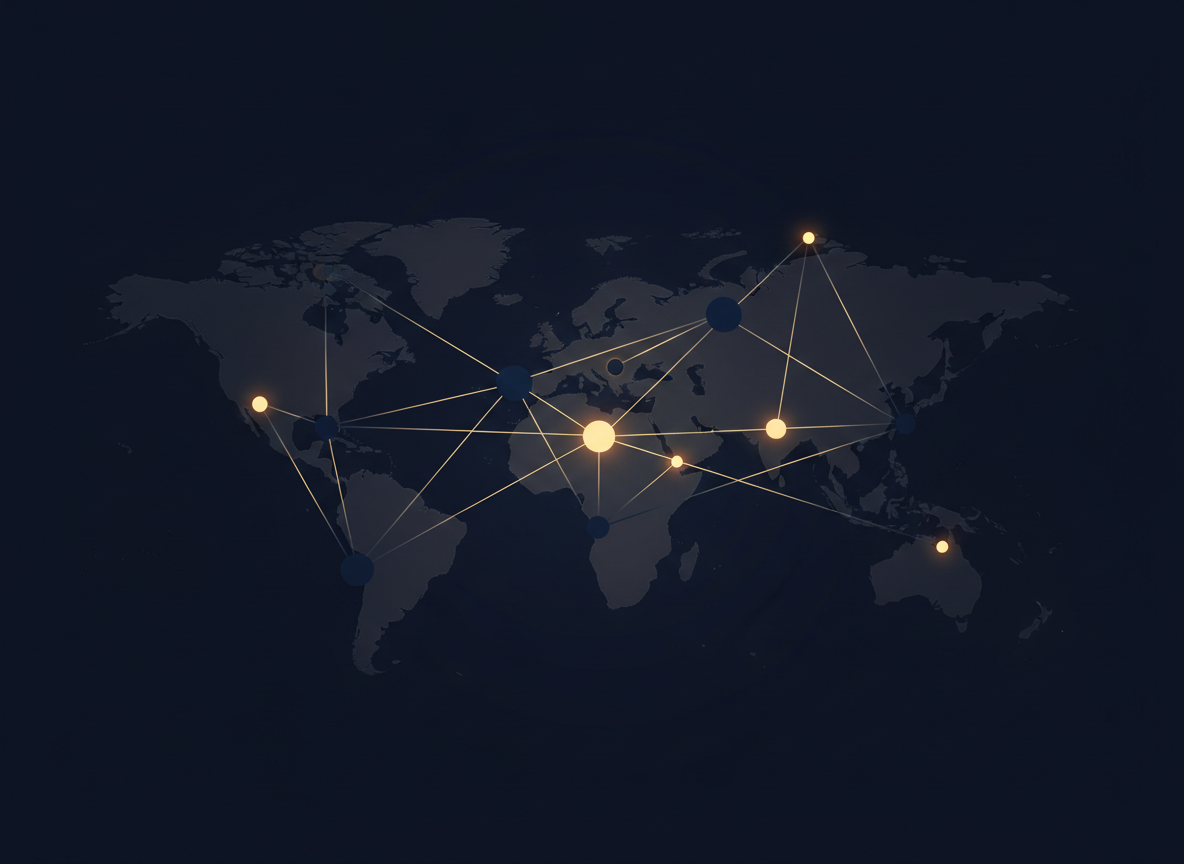 Abstract navy and gold advisory illustration